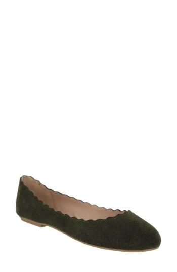 Women's Mia Gianna Scalloped Flat .5 M - Green