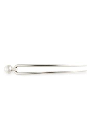 Alexandre De Paris Imitation Pearl Embellished Hairpin, Size - Metallic