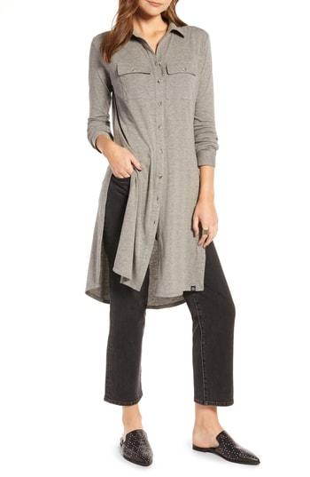 Women's Treasure & Bond Tunic Shirtdress - Grey