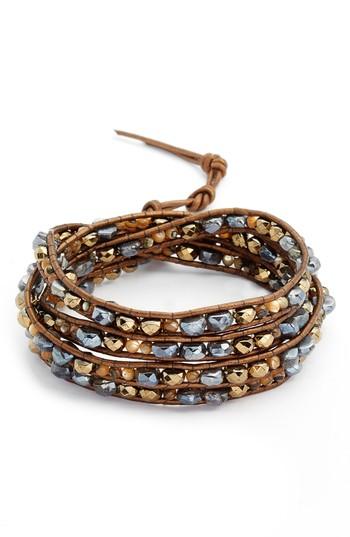 Women's Chan Luu Mixed Semiprecious Stone Wrap Bracelet
