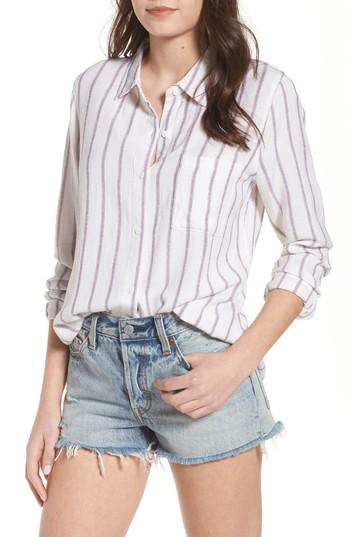 Women's Thread & Supply Rose Stripe Shirt - Red