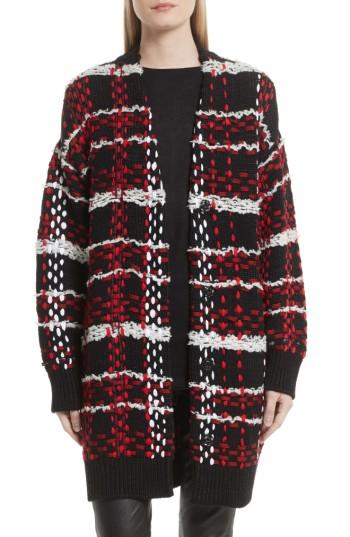 Women's Rag & Bone Dawson Plaid Knit Coat - Red