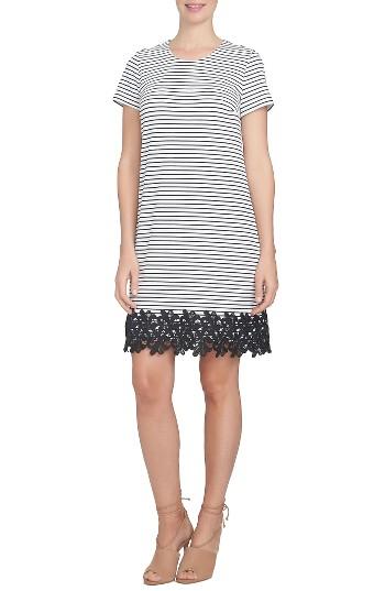 Women's Cece Stripe T-shirt Dress - White