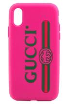 Gucci Logo Iphone X Case - Pink