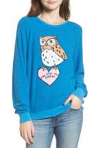 Women's Dream Scene Owl Love You Forever Sweatshirt - Blue
