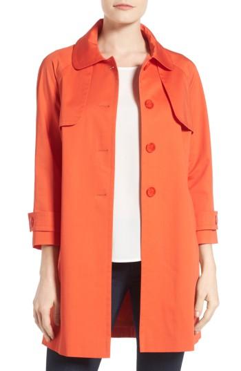 Women's Charles Gray London Swing Trench Coat - Orange