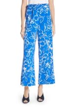 Women's Tracy Reese Floral Crop Pants - Blue