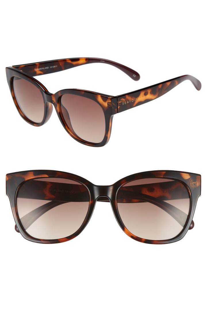 Women's Seafolly Summerland 55mm Cat Eye Sunglasses -