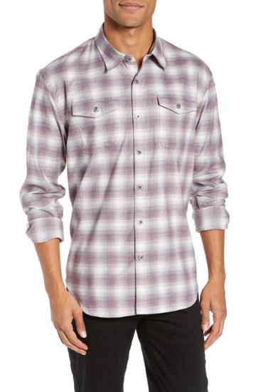 Men's Coastaoro Regular Fit Plaid Garment Washed Sport Shirt