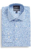 Men's Bonobos Jetsetter Trim Fit Floral Dress Shirt - 32 - Blue