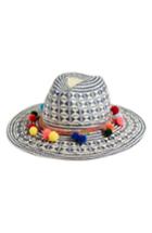 Women's Brooklyn Hat Co Phuket Pompom Safari Hat - Blue