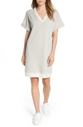 Women's Caslon Off-duty French Terry Dress - Grey