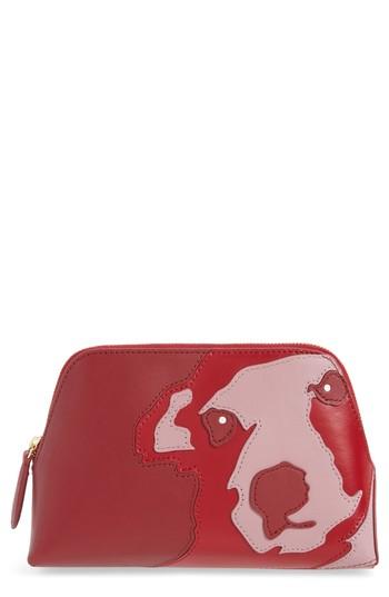 Diane Von Furstenberg Leather Cosmetics Pouch - Purple