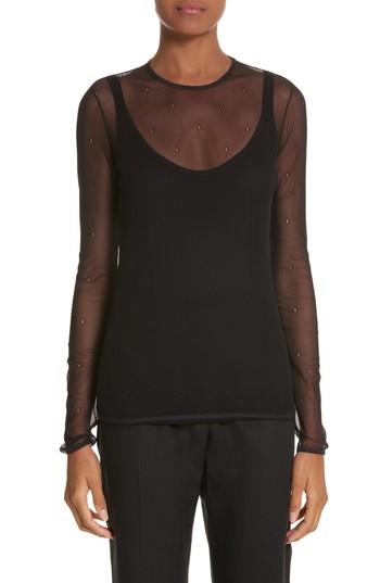 Women's Max Mara Nadar Layered Mesh Top - Black
