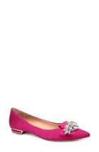 Women's Badgley Mischka Valeria Crystal Embellished Flat M - Pink