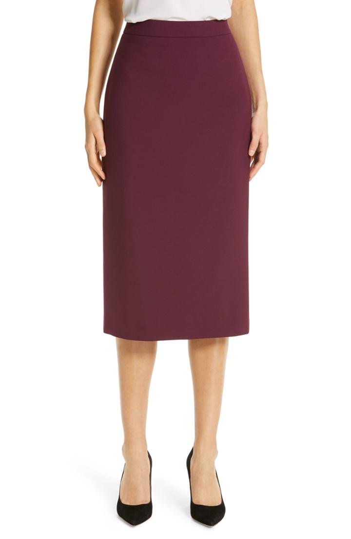 Women's Boss Minoa Midi Skirt - Purple