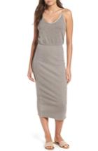 Women's James Perse Mixed Media Tank Dress - Grey