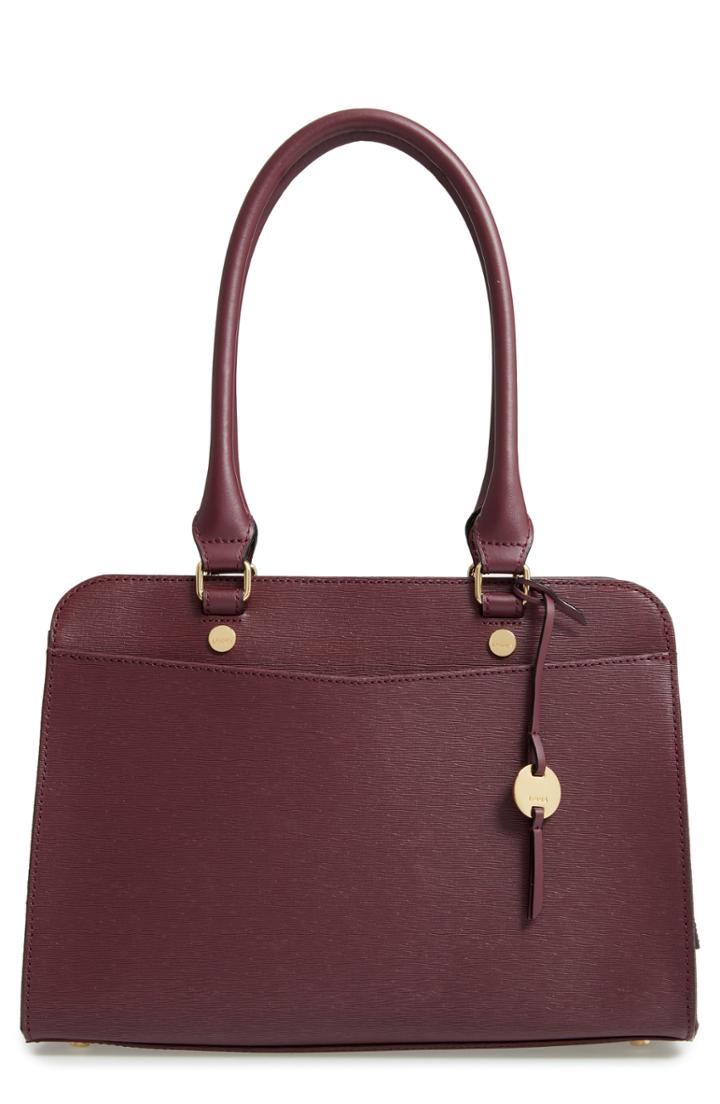 Lodis Los Angeles Babette Under Lock & Key Rfid Leather Satchel - Burgundy