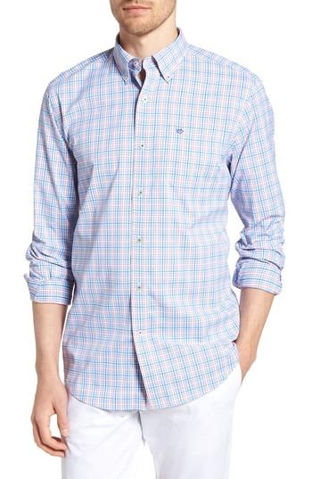 Men's Southern Tide Intercoastal Regular Fit Plaid Performance Sport Shirt - Green