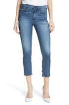 Women's 3x1 Nyc W3 Distressed Hem Crop Straight Leg Jeans - Blue