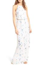 Women's Lush High Neck Maxi Dress - Pink