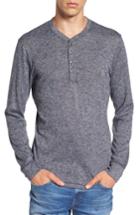 Men's Treasure & Bond Knit Long Sleeve Henley, Size - Blue