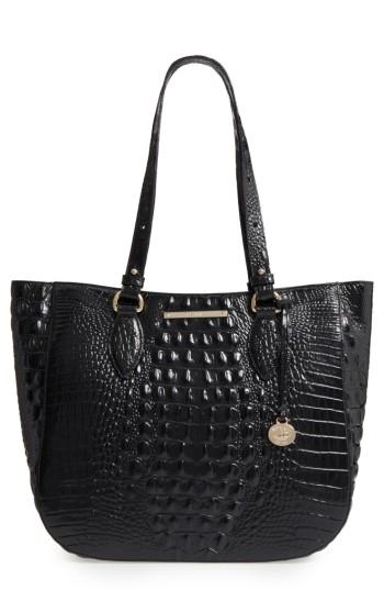 Brahmin Melbourne - Medium Lena Leather Tote - Black