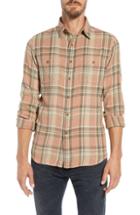 Men's Frye Miles Regular Fit Plaid Flannel Workshirt, Size - Brown