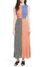 Women's Diane Von Furstenberg Print Block Stretch Silk Maxi Dress