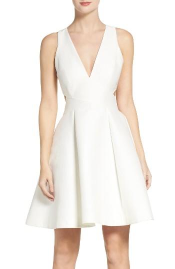 Women's Halston Heritage Fit & Flare Dress - Ivory