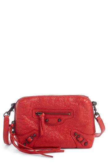 Balenciaga Extra Small Classic Reporter Leather Shoulder Bag - Red