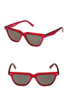 Women's Celine 53mm Rectangular Sunglasses - Red/ Green