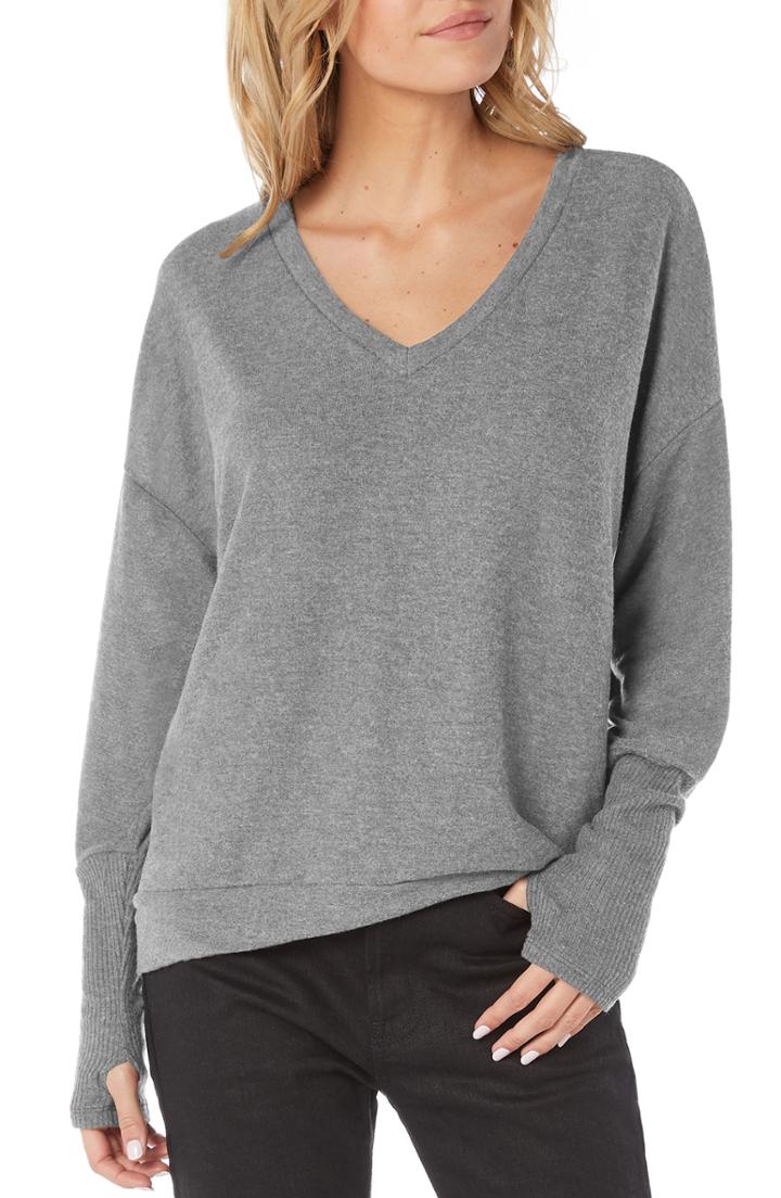 Women's Michael Stars Madison Brushed Jersey Sweater - Grey