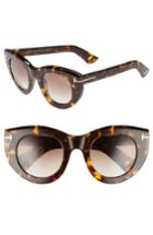 Women's Tom Ford Marcella 48mm Cat Eye Sunglasses - Havana/ Brown/ Green
