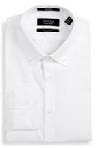Men's Nordstrom Men's Shop Extra Trim Fit Non-iron Solid Dress Shirt 32/33 - White