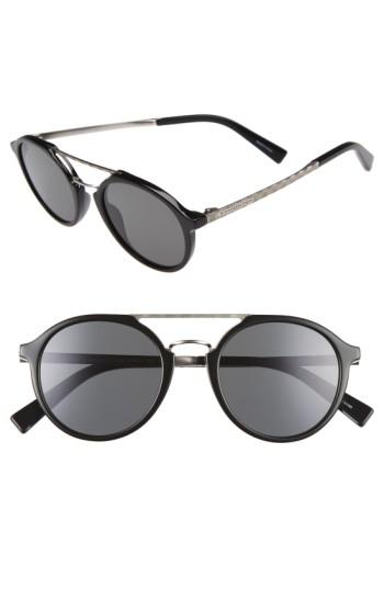 Men's Ermenegildo Zegna Retro 50mm Sunglasses - Black/ Light Ruth/ Dark Grey