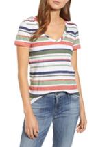 Petite Women's Caslon Rounded V-neck Tee P - None