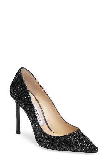 Women's Jimmy Choo Romy Pointy Toe Pump .5us / 34.5eu - Black