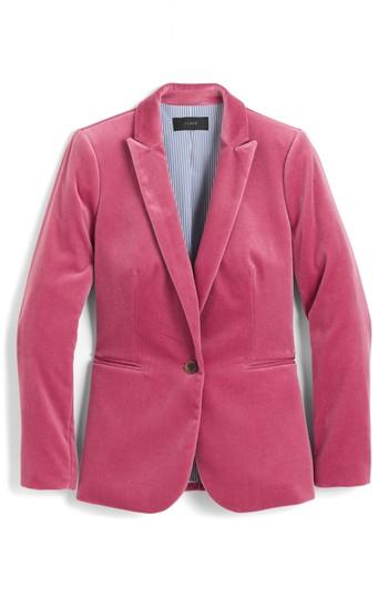 Petite Women's J.crew Parke Velvet Blazer P - Red