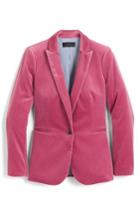 Petite Women's J.crew Parke Velvet Blazer P - Red