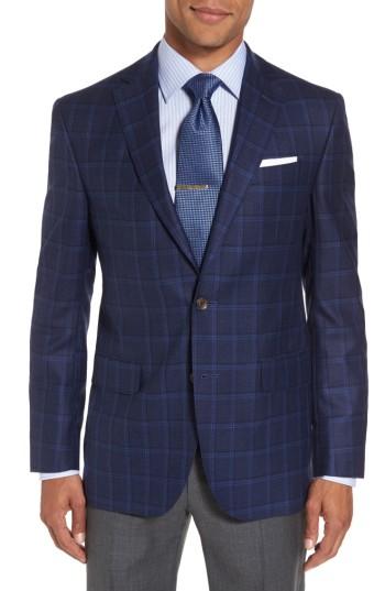Men's David Donahue Conner Classic Fit Sport Coat L - Blue
