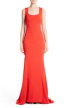 Women's St. John Collection Stretch Cady Cross Back Gown