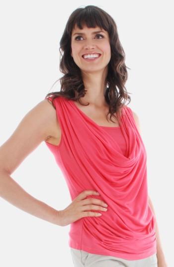 Women's Everly Grey 'carla' Drape Maternity Top - Coral