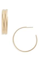 Women's Lana Jewelry Double Curve Wide Hoop Earrings