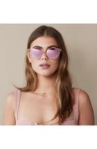 Women's Sonix Ibiza 55mm Cat Eye Sunglasses - Gold Wire/ Rose Mirror