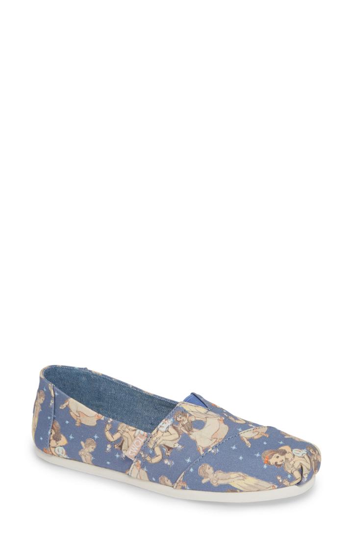 Women's Toms X Disney Graphic Alpargata Slip-on .5 B - Blue
