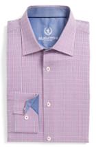 Men's Bugatchi Trim Fit Plaid Dress Shirt .5 - - Purple
