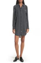 Women's Equipment Carmine Stripe Silk Shirtdress - Black