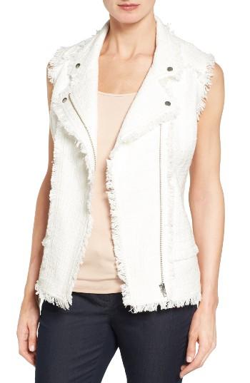 Women's Halogen Fringe Tweed Vest