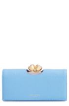 Women's Ted Baker London Pebbled Leather Matinee Wallet - Blue